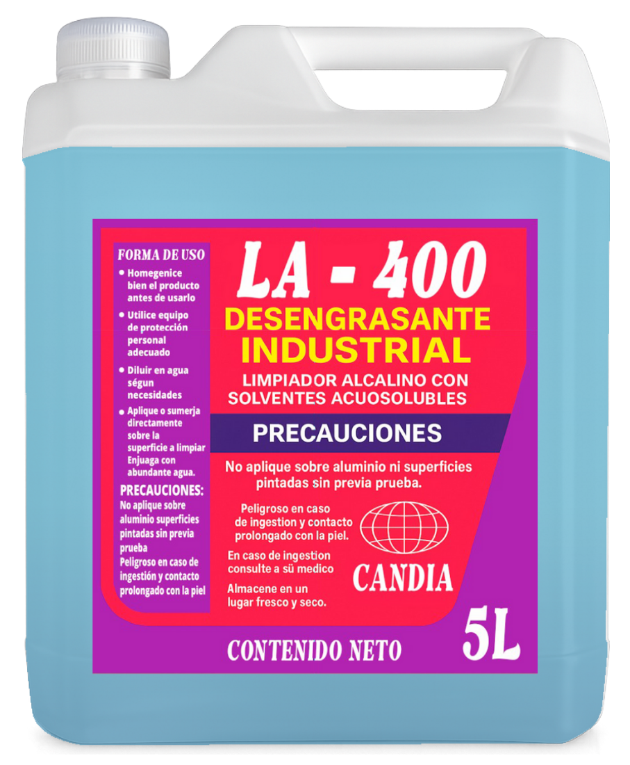 LA-400 es un desengrasante industrial alcalino de alto rendimiento